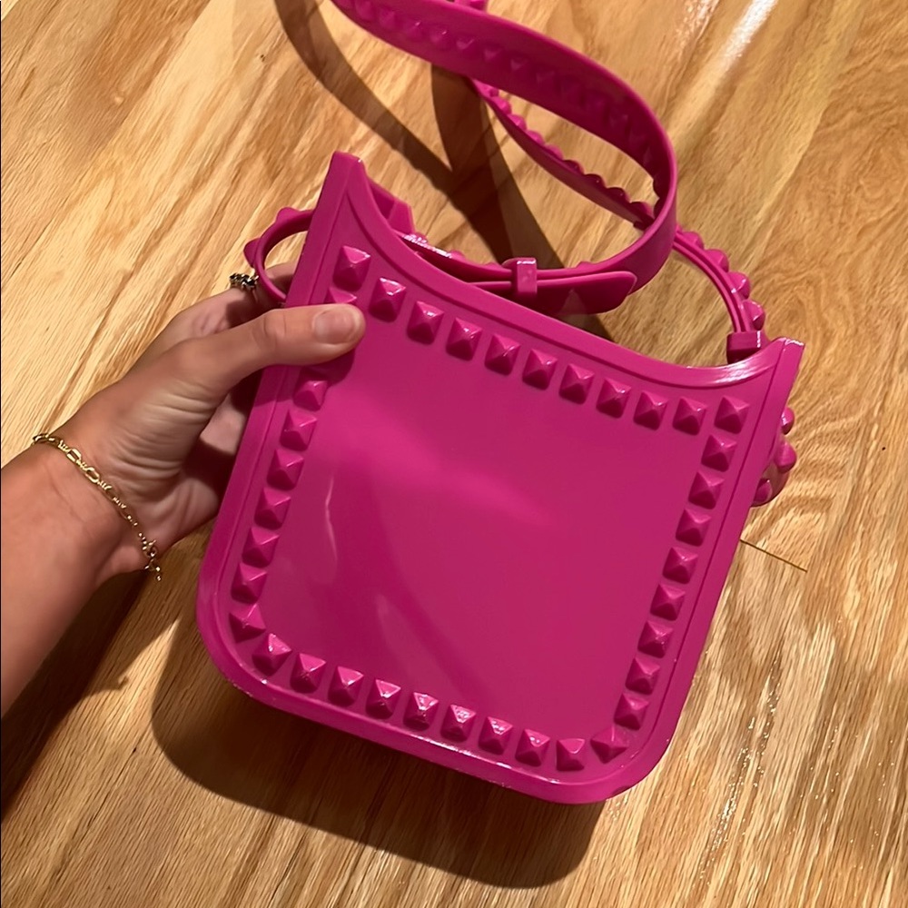 Hot pink Jelly CARMENSOL Bag Made in Italy